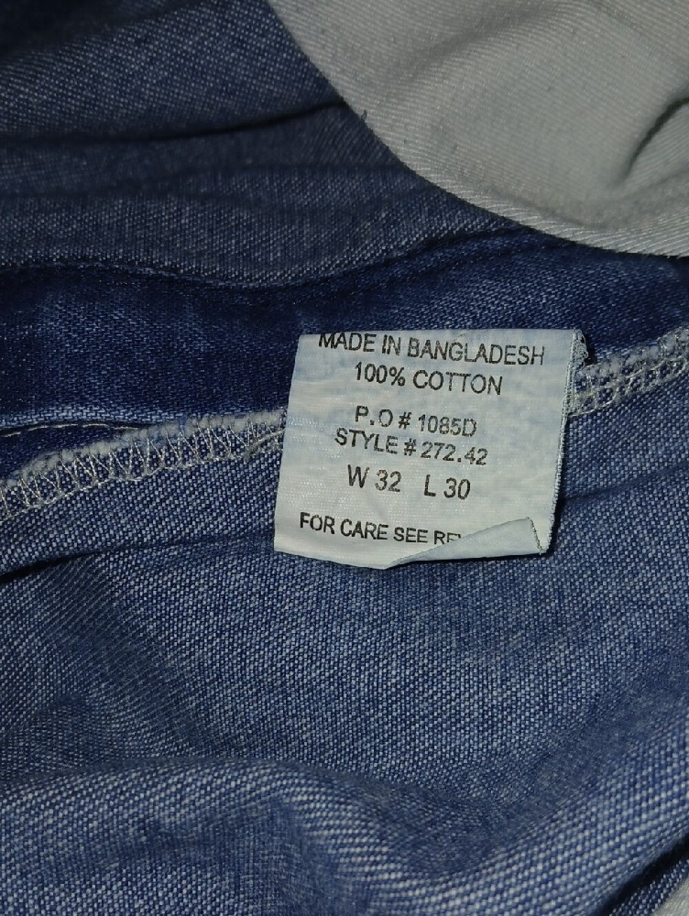 Men's Straight Denim Bib Overalls - Blue Size 32 X 30 - Picture 2 of 6